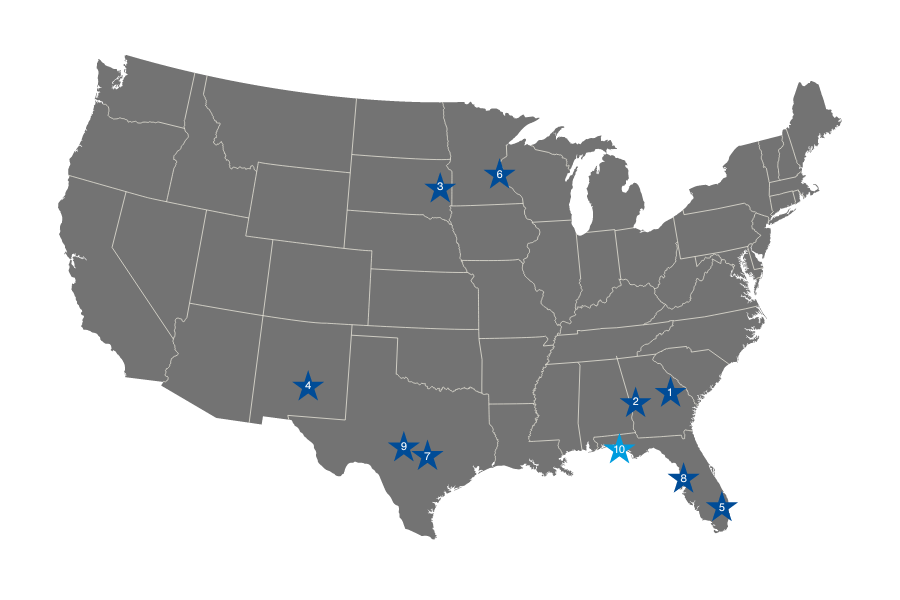 Map of CyberSkills2Work educational institutions by geographical location